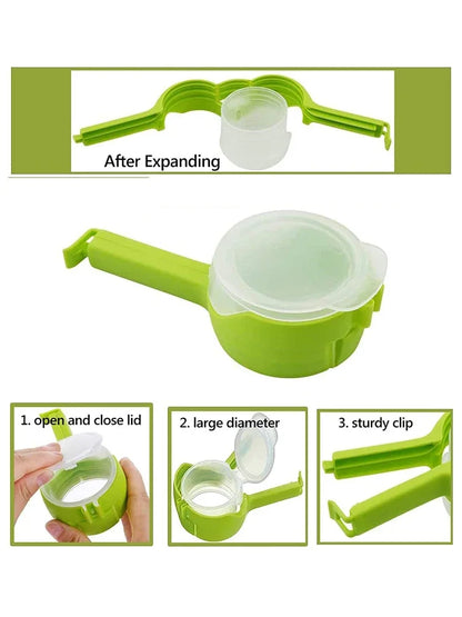 Food Storage Seal With Dumping Port, Food, Chip Bag Clip, Plastic Cover Food Clip,  For Sorting And Storing Food In The Kitchen
