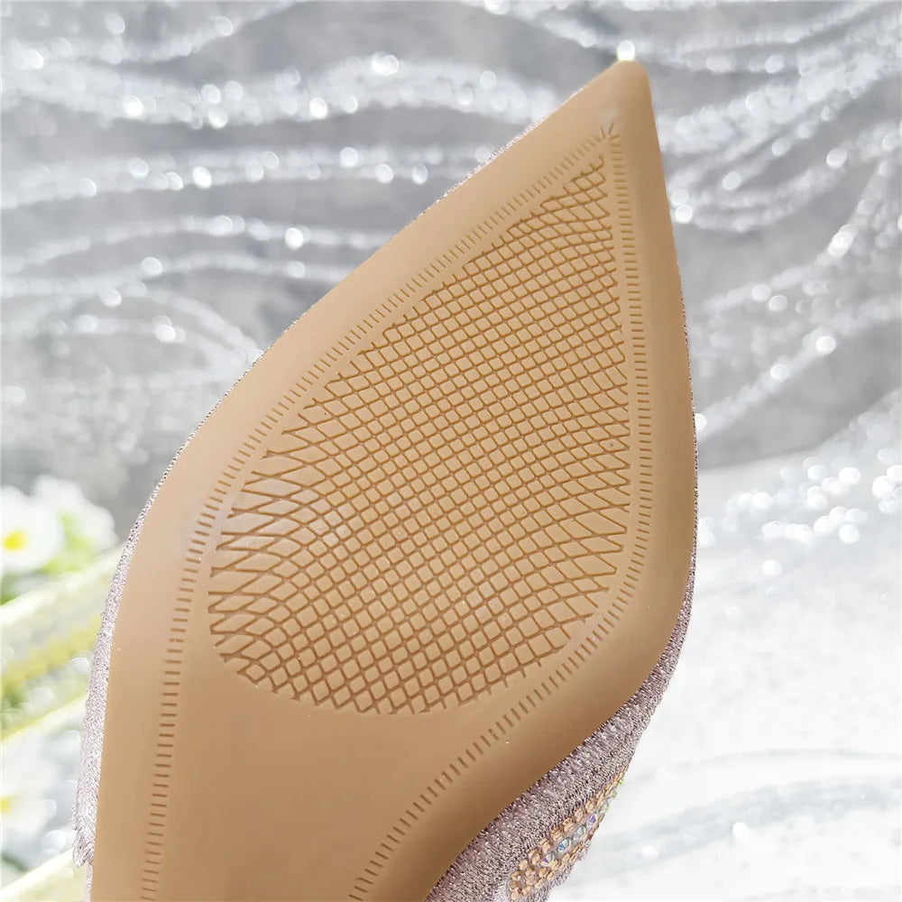 High Quality African Wedding Shoes Summer Sandals for Wedding 2025 Sexy Pumps Rhinestone Fashion Women Wedding Shoes