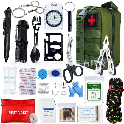 Outdoor Gear Emergency Kits Car Survival First Aid Kit Full Set Molle Camping Hiking Trauma Bag First Aid Kit Outdoor IFAK Edc