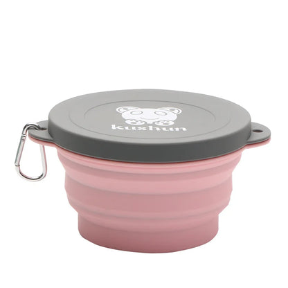 Travel Portable Silicone Folding Bowl Children's Travel Outdoor Tableware with Lid Foldable Noodle Bowl