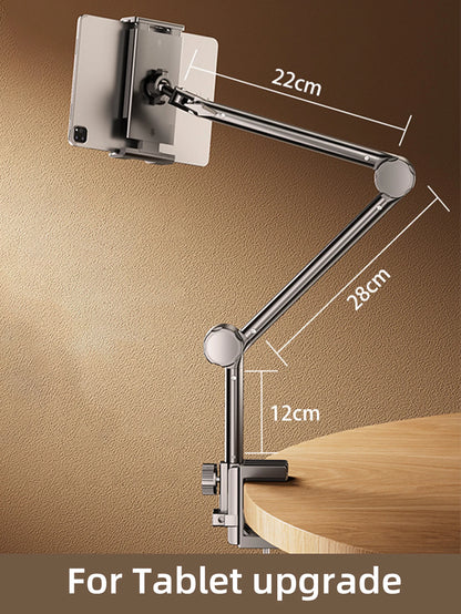 Tablet Holder iPad Desk Stand for 4~13In Phone Tablet with 360° Adjustable Foldable Metal Arm Tablet Bracket Holder