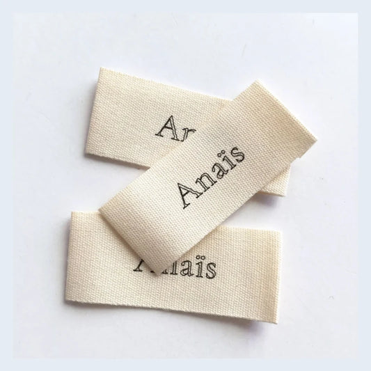 Customized Main Cotton Label Washable Cotton Clothing Labels Organic Cotton Tags For Garment Sewing Accessories