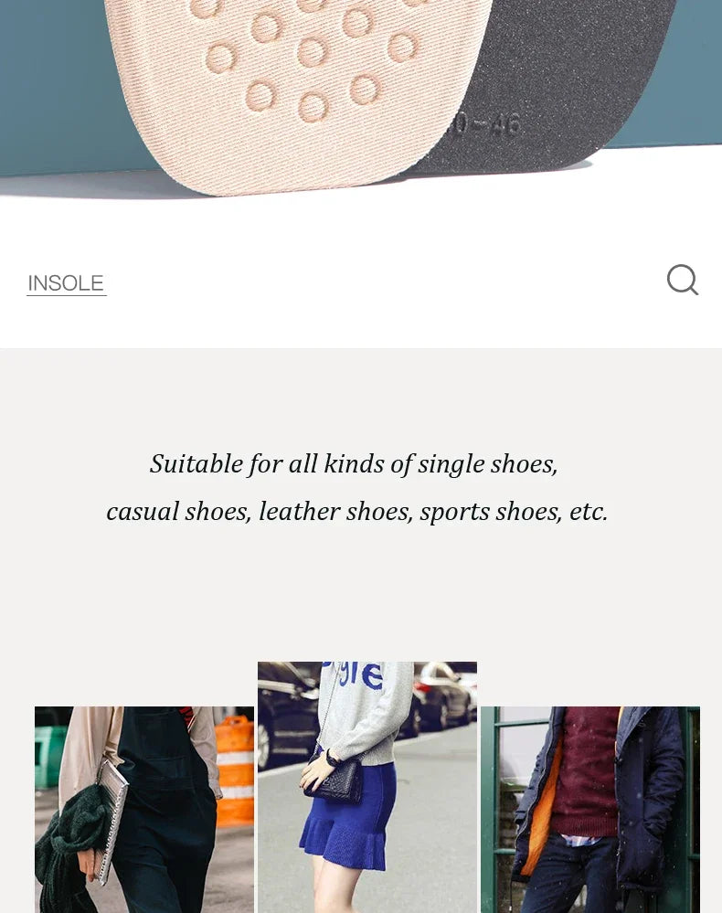 Half Insoles for Shoes Inserts Forefoot Insert Non-slip Sole Cushion Reduce Shoe Size Filler High Heels Pain Relief Shoe Pads