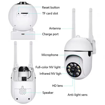 Smart 2.4G WiFi Camera for Home Security Video Surveillance Supprt Two Way Audio Mobile Motion Outdoor/Outside Night Vision