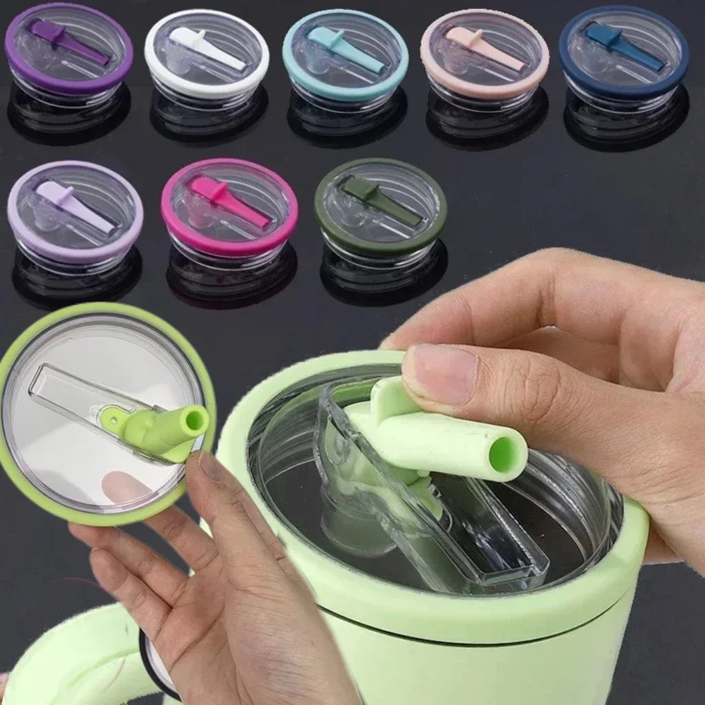 Spill-proof Cup Cover for Stanley 40oz Replaceable Environmental Protection Cup Cover Creative Spiral Straw Cover Cup Accessorie