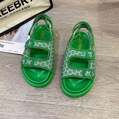 Sandal Women's Geometric Slingback Platform Sandals for The Beach Roman Sandal Platform Shoes Outdoor Beach Sandals