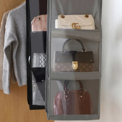 Bag Storage Hanging Handbag Organizer Wardrobe Closet Storage Transparent Three-dimensional Storage Box Home Organization