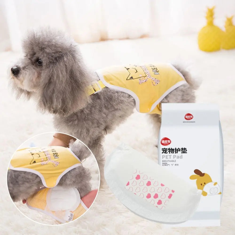 30pcs Disposable Pet Wear Diaper Pads Dog Diaper Breathable Urine Pad Super Absorption Pet Diaper Disposable Doggie P