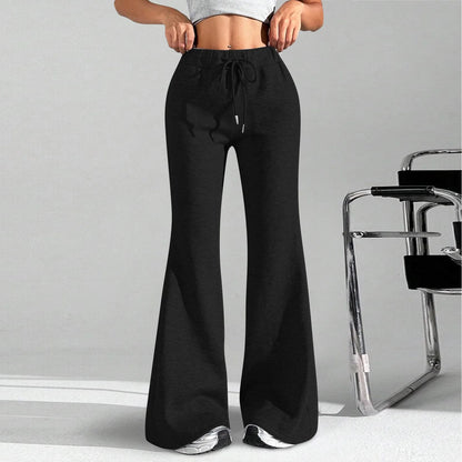 Clothes For Woman Leisure Flares Home Pant Bell-Bottoms Pants Woman Tracksuit Female Sport Trousers Solid Color Pantalones Mujer