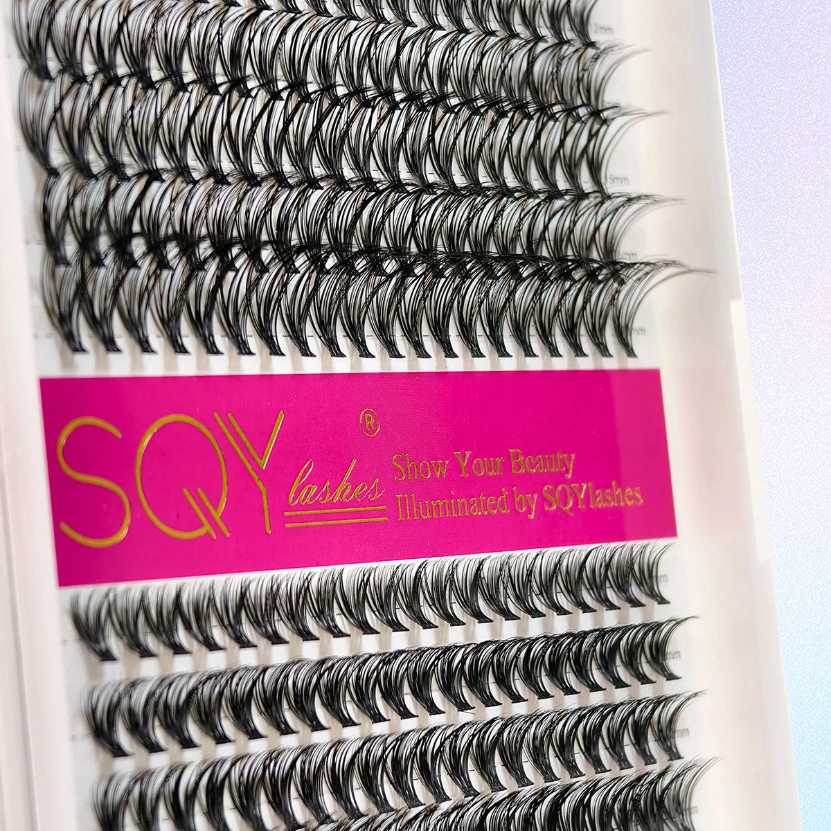 14 Rows DIY Lash Extension Kit Volume Lash Clusters Mix Curl Individual Lashes Kit with Lash Bond and Seal Lash Tweezers Remover