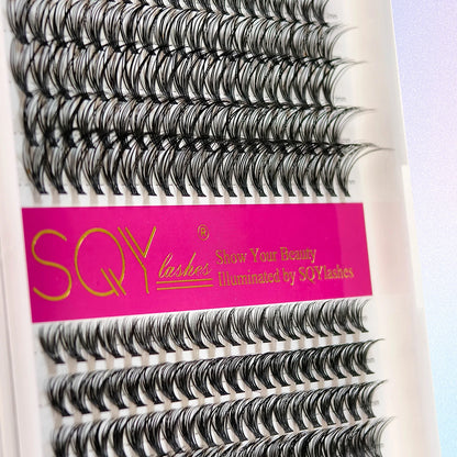 14 Rows DIY Lash Extension Kit Volume Lash Clusters Mix Curl Individual Lashes Kit with Lash Bond and Seal Lash Tweezers Remover