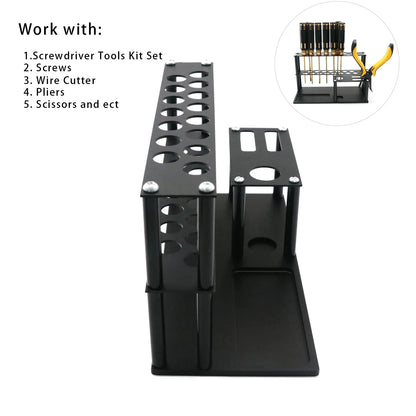 Screwdriver Storage Rack Holder Screwdriver Organizers for Hex Cross Screw Driver RC Tools Kit Organizers 30 Hole Without Tools