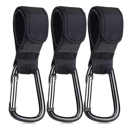 1-10pcs Stroller Hooks Adhesive Clasp Loop Buckle Clips Carabiner Cart Organizer Diaper Bag Shopping Pram Hook Buckles Hanger