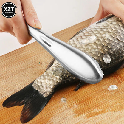 Stainless Steel Fish Skin Brush Scraping Fishing Scale Brush Graters Fast Remove Fish Knife Cleaning Peeler Scalers Scraper Tool