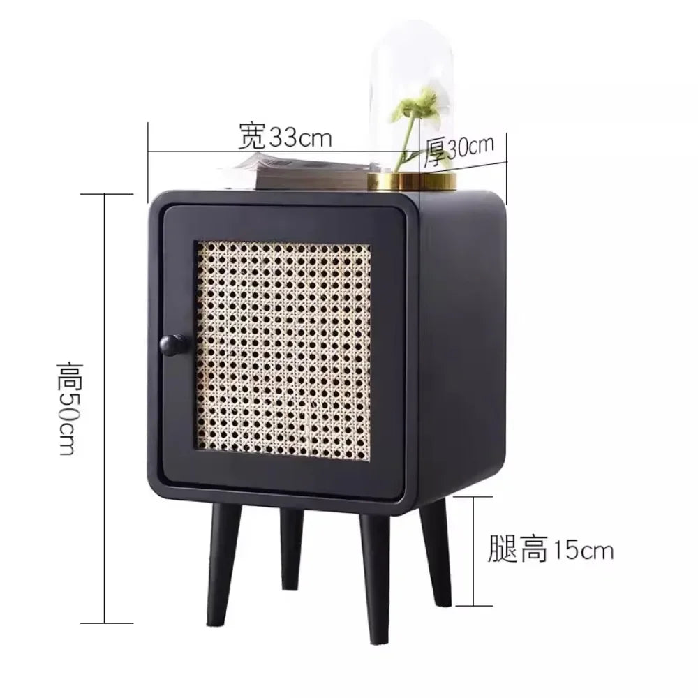 Bedroom Rattan Nightstands Modern Storage Box Organizers Small Space Nightstands Rustic Center Moveis Para Casa Room Decoration