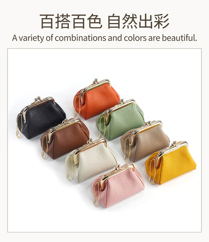 Women Wallets RFID Blocking Bank Card Purse Cowhide Leather Card Holder Mini Credit Coin Case Compact EDC Wallet