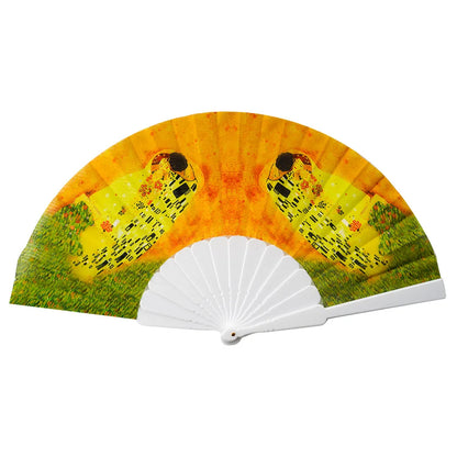 Oil Painting World Famous Painting Folding Fan Plastic Fan Art Craft Gift Home Decoration Ornaments Dance Hand Fan Gifts