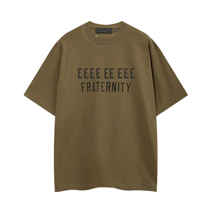 Fashion Design Men's T-shirts Two Rows Letter Logo Streetwear Designer Brand Men's T-shirts Sets