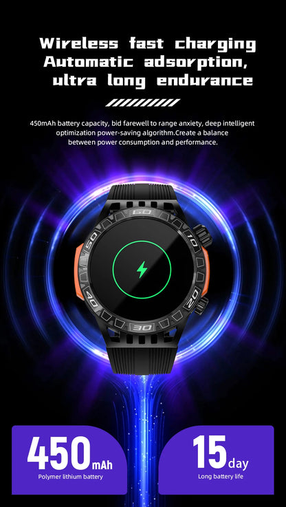 LOKMAT ZEUS 6 PRO Smart Watches Bluetooth Calls Flashlight Waterproof Smartwatches 1.46'' Screen Compass Sport Fitness Tracker