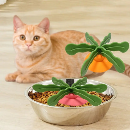 Soft Silicone Pet Bowl Slow Feeder Rotatable Fun Shape Pet Slow Food Dispenser Anti-slip Anti-Choke Dog Slow Feeder Cats