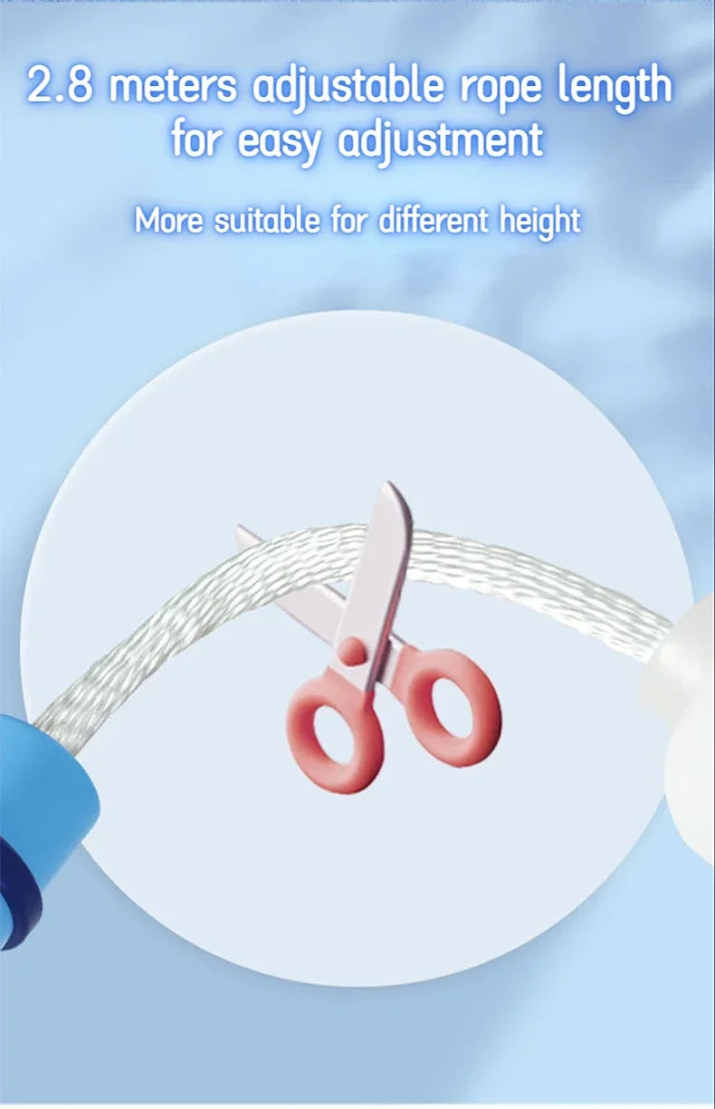 2.8m Soft Beads PVC Cord Silicone Skip Rope for Baby Kids Girls Exercise Fitness Jump Rope Adjustable Bamboo Beaded Jumping Rope