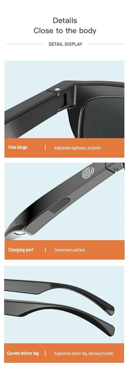 Xiaomi MIJIA Smart Sunglasses Glasses Bluetooth Call Outdoor Sports Headphones HIFI Blue Light Waterproof Anti-UV For Men Women