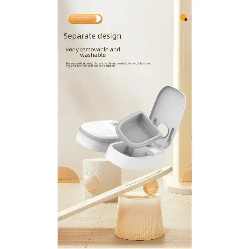 Automatic Pet Feeder Wet Dry Food Smart Timed Meal Dispenser Freshness Preservation Dual Trays Anti-Jamming Easy-Clean Cats Dogs