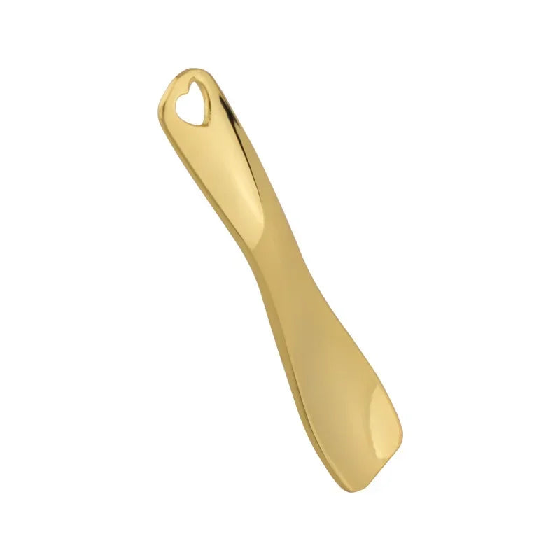 Metal Makeup Spatula Zinc Alloy Curved Scoop Facial Mask Eye Cream Mixing Brush Mini Spoon Stick Skincare Cosmetic Beauty Tool