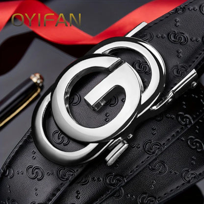 Fashions Men's Belt, Genuine Leather Belt, 3.5cm Automatic Belt with Alloy Buckle, High Quality Belt for Men，luxury belt men