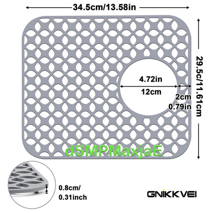 Silicone Sink Mat,Kitchen Sink Mats Grid Accessory,Non-slip Sink Protector for Kitchen Bottom of Farmhouse Porcelain Sink