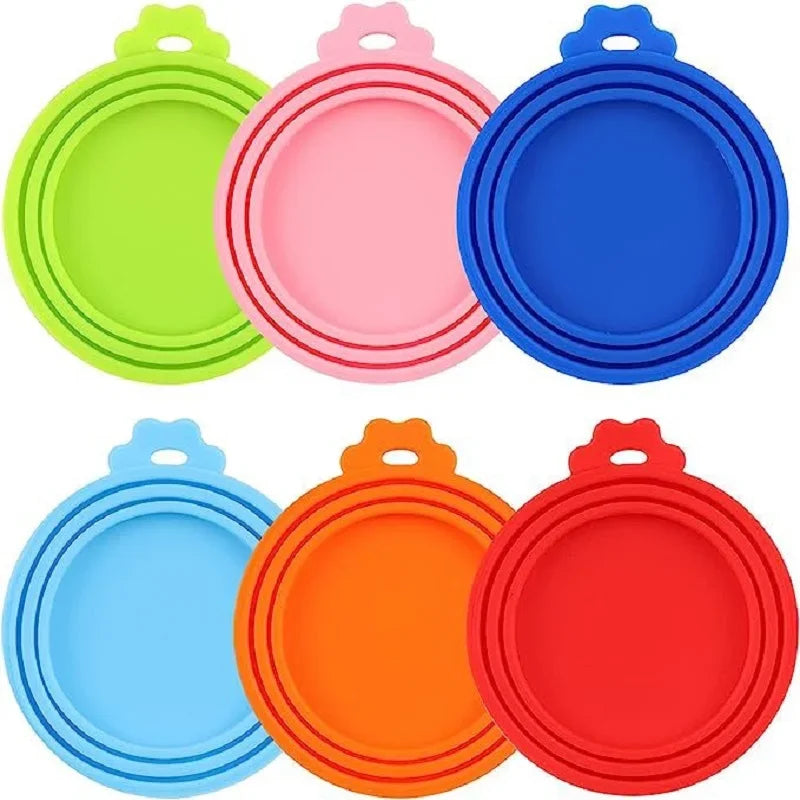 Silicone Canned Lid Sealed Feeders Food Can Lid For Puppy Dog Cat Storage Top Cap Reusable Cover Lid Health Pet Daily Supplies