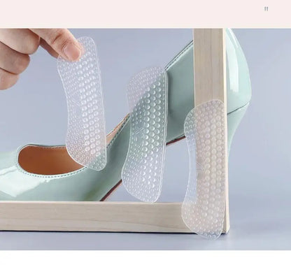 Upgrade Silicone Heel Stickers Heels Grips for Women Men Anti Slip Heel Cushions Non-Slip Inserts Pads Foot Heel Care Protector