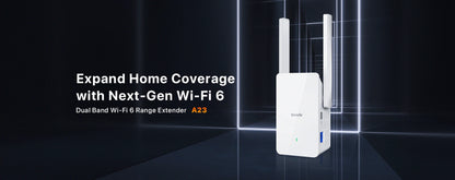 Tenda Wi-Fi 6 Range Extender AX1500 A23 2.4G&5GHz Dual Band Signal Expansion Repeater 2*5dBi antennas With Gigabit Ethernet port