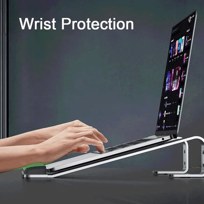 Ergonomic Laptop Stand Aluminum Alloy Laptop Stand Aluminum Portable Laptop Stand for Base with Wrist Pad