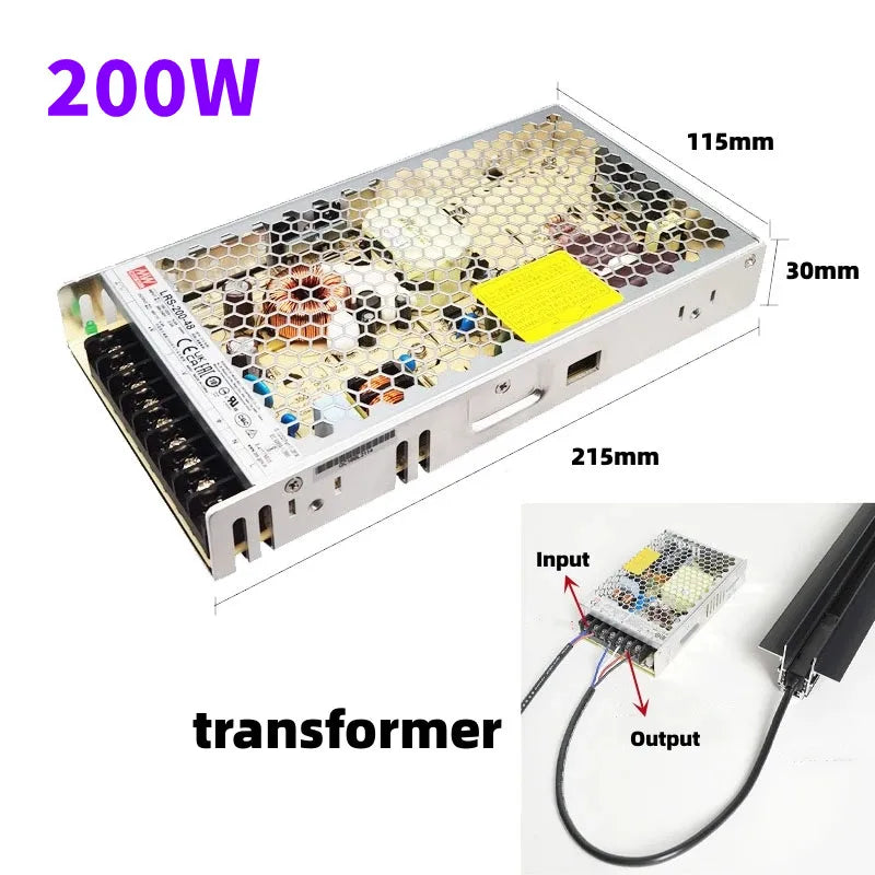 Magnetic Track Light Grille Flood Lamp Modern Embedded Flexible Linear Fixture LED Spotlight DC48V Ceiling Indoor Living