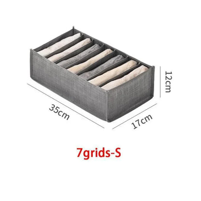 Foldable Storage Organizers Drawer Closet Divider Boxes for Jeans Socks Bra Wardrobe Clothes Storage Underwear Organizers Sets