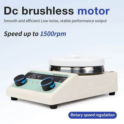 Lab Magnetic Stirrer Heating Plate 220V Digital Display 1500rpm Adjustable Churn Stir Machine Blender Laboratory Stirrer