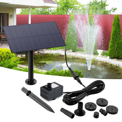 5W 5V Water Fountain Garden Decoration with Stake Solar Panel Water Pump Watering System Energy Saving 180L/h Kits for Fish Tank