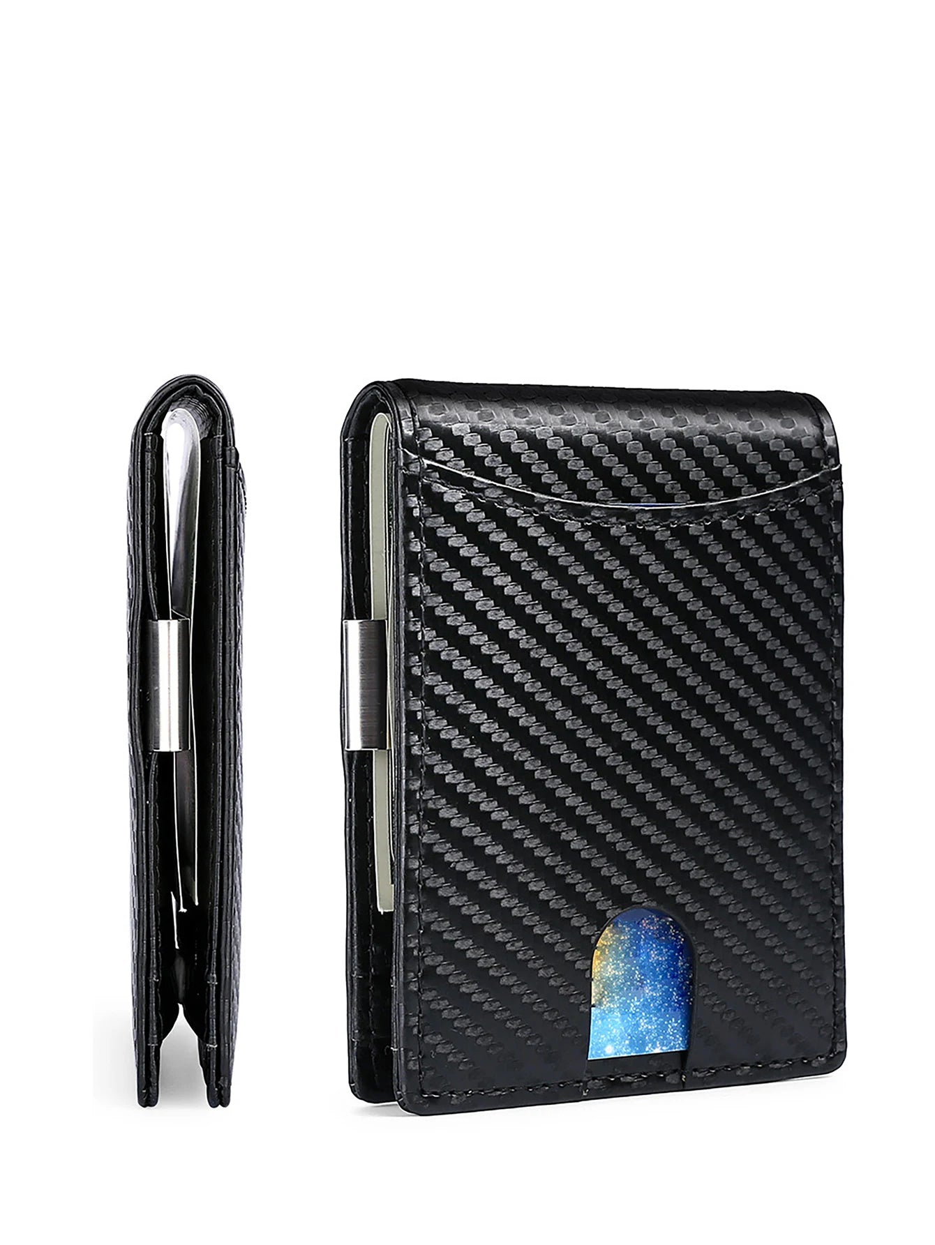 Men's RFID Blocking Card Holder Bifold Wallet With Money Clip Minimalist Pocket Slim Wallet