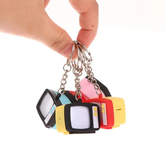 Creative Retro Television Keychain Miniature Television Tv Model Toy Creative Children Toy Keychain Pendant