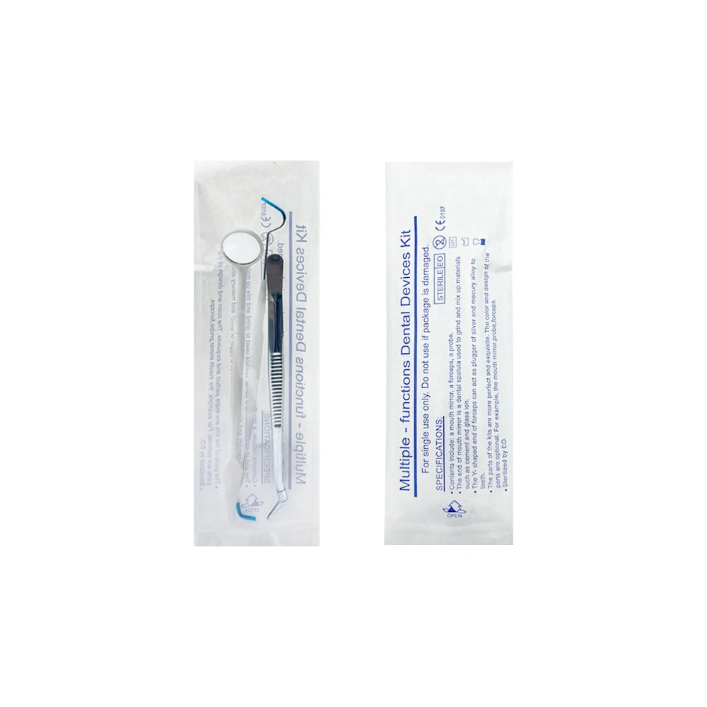 Dental Tool Kit Stainless Steel Instrument Disposable Cleaning Tools Mouth Mirror Probe Hook Pick Tweezer Set dentista Oral Care