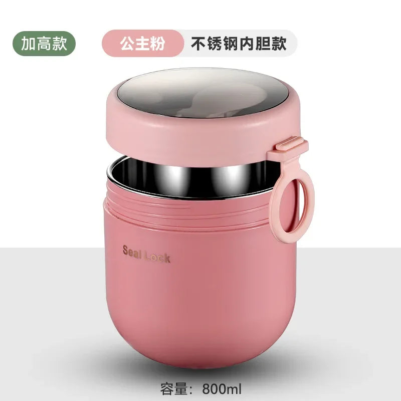 Portable Breakfast Cup With Lid and Spoon Multifunction Oatmeal Cup Cereal Nut Yogurt Mug Snack Cups Small lunch box soup bowl