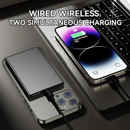 5000/10000mAh Thin Wireless Power Bank Potable Charging Mobile Powerbank Magnetic External Battery for iPhone Huawei Xiaomi 2025