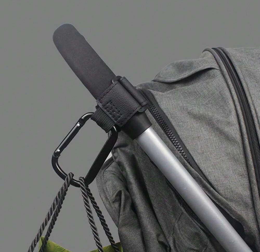 1/2pcs PU Leather Baby Bag Stroller Hook Pram Cart Organizer 360 Degree Rotatable Hook High-quality Crochet Stroller Accessories
