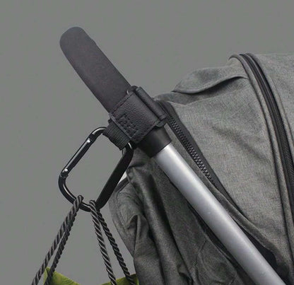 1/2pcs PU Leather Baby Bag Stroller Hook Pram Cart Organizer 360 Degree Rotatable Hook High-quality Crochet Stroller Accessories