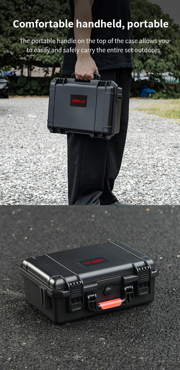 STARTRC Insta360 X5 Camera Accessories 2 Layers Hard Case Carrying Case Waterproof Portable Travel Box for Essentials Bundle