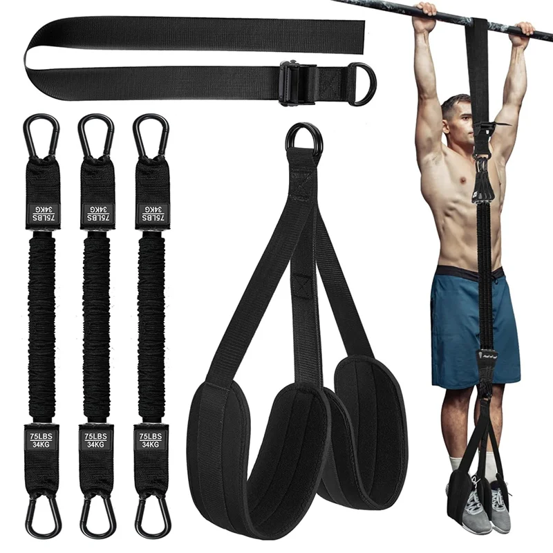 Pull Up Assistance Bands Set Resistance Strap Elastic Hanging Rope Pull Bar Fitness Auxiliary Pull Latex Workout Band