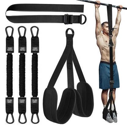 Pull Up Assistance Bands Set Resistance Strap Elastic Hanging Rope Pull Bar Fitness Auxiliary Pull Latex Workout Band