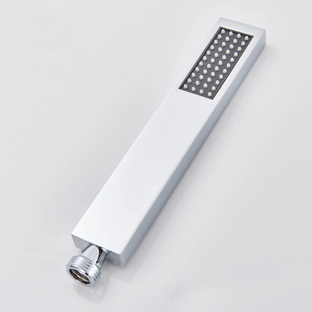 Uythner Handshower Head Brass Shower Head Square Handheld Head Replace Head Faucet Accessory Brass Material