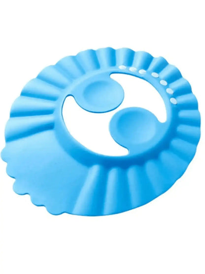 Two baby shampoo caps, one pink, one blue,  to help the baby bathe, bath good helper, two buy together, use one, the other spare